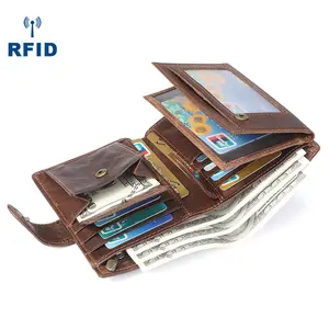 Men's Wallet Premium Vintage Clutch Bag Men's Coin Purse Large Capacity Leather Wallet Card Holder