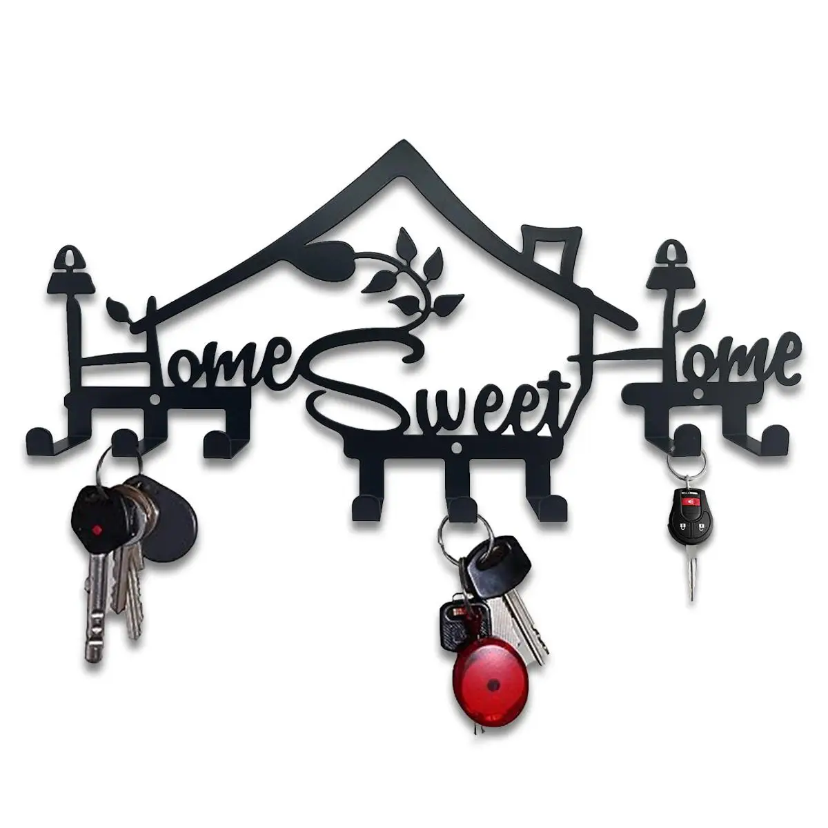 Sweet Home Letter Pattern Wall Mounted Hook, 1 Count Modern Metal Wall Hook For Home Entrance Decor, Dorm Essentials, Wall Decor, Key Holder