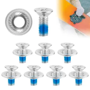 8pcs Snowboard Binding Screw Set, Replacement Mounting Screws for Snowboard and Ski Bindings, Suitable for Snow Wakeboard, Ideal for Skiing Outdoor Sports