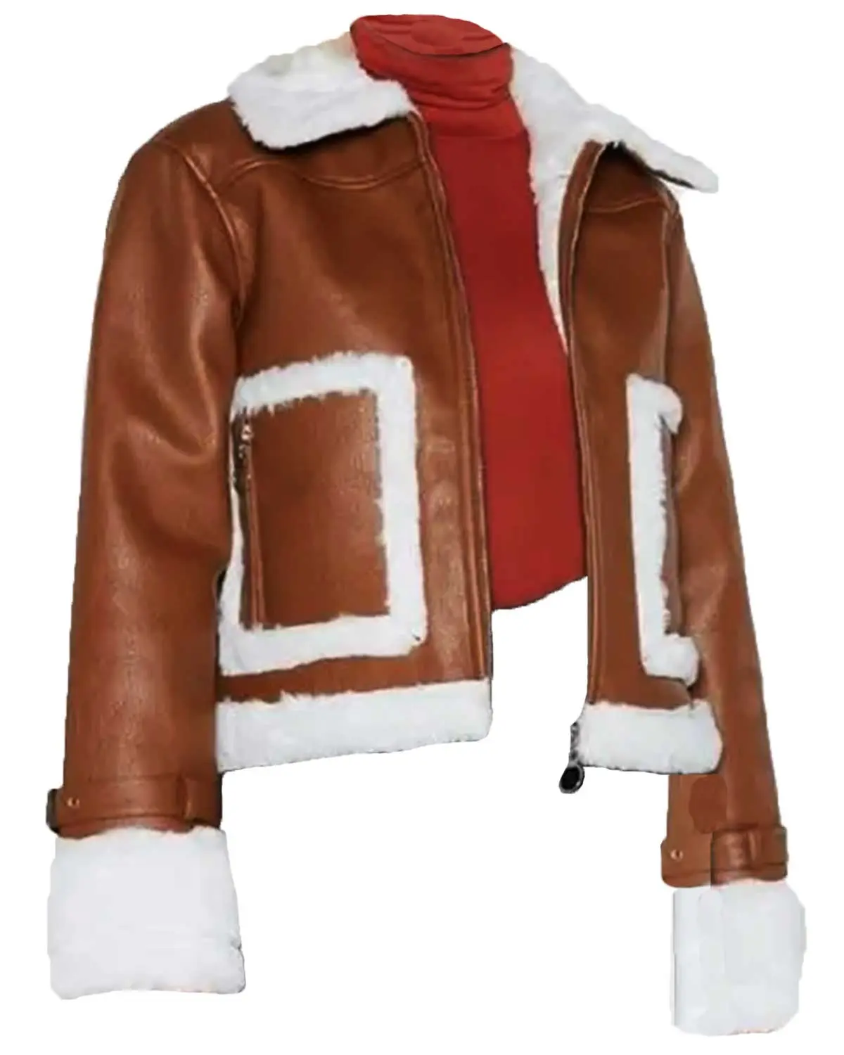 MotorCycleJackets Women’s Brown Aviator Jacket