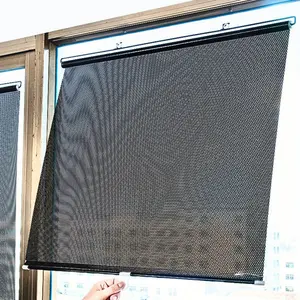 1pc Blackout Roller Window Shades | No-Drill Retractable Installation | Bedroom & Balcony Use | Wind Protection Design | No-Trace Mounting | Easy-Pull Operation | Blackout Blinds | Blackout Window Cover
