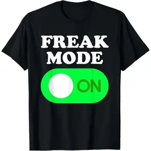Funny Power Button T-Shirt – ‘Freak Mode ON’ Meme Shirt, Casual Tee