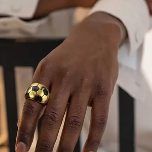 FaithHeart Sprort Fan Jewelry Football Soccer Ring for Men