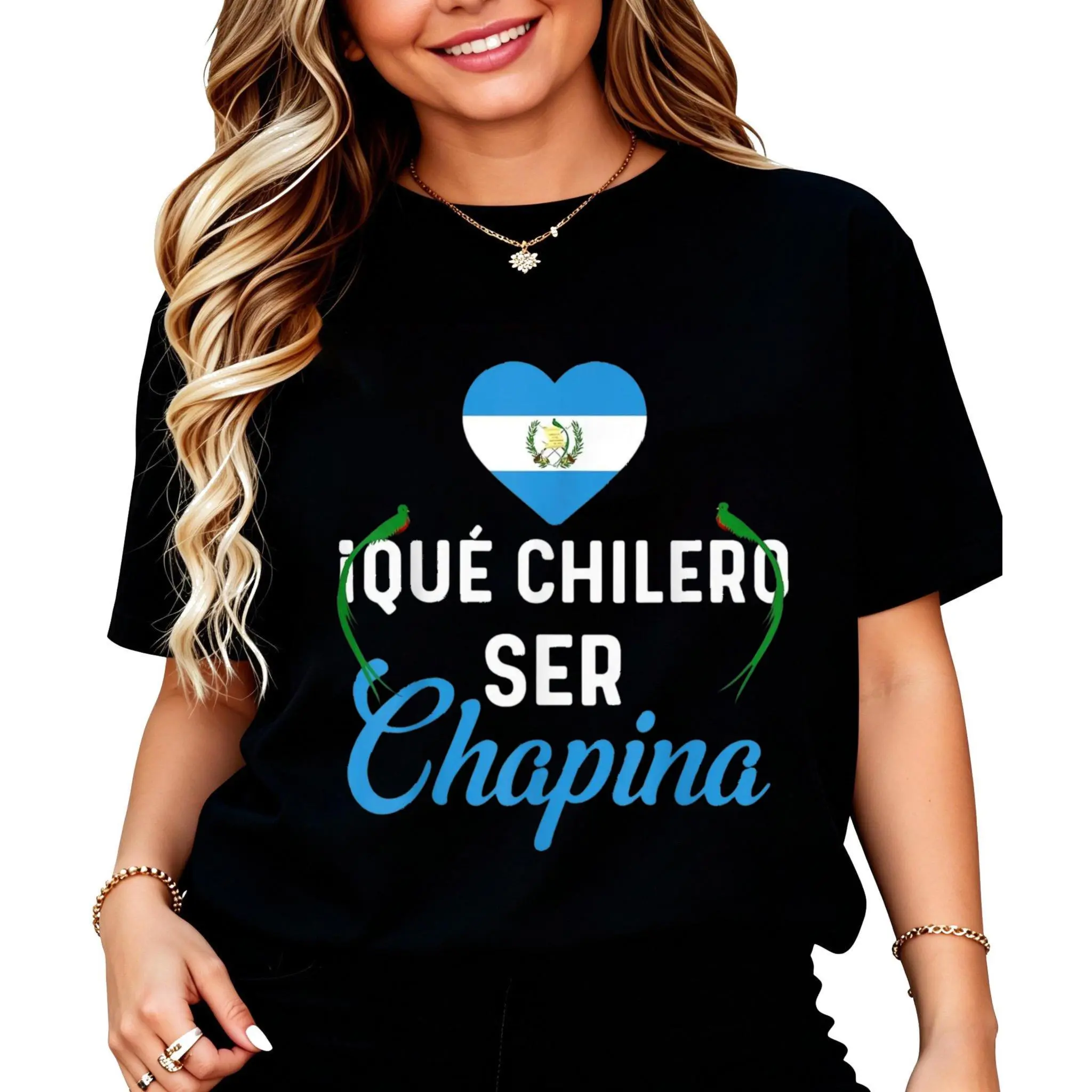 100% Cotton Heart Flag Guatemala Que Chilero Ser Chapina T-Shirt Women Men Unisex Clothing Streetwear