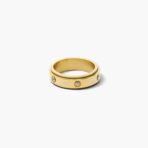 Anxi Ring Always On – Elevated Fidget Ring & Anxiety Ring, 18K Gold-Plated Stainless Steel