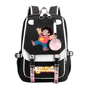 Steven Universe Trendy Youth Backpack for Boys & Girls, Large Capacity Anime Aesthetic Laptop Backpack for Teens, Breathable Adjustable Straps, Aesthetic Must-Have Gift | 11.4''×18.1''