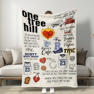 One Tree Hill Theme Slogan Print Blanket, Soft & Cozy Throw for Living Room Sofa, Warm Bedding for Sleep, Perfect Gift for Fans
