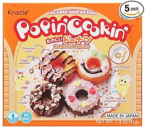 Kracie Popin' Cookin' DIY Candy Donuts Kit, No Bake, 1.4 Ounces (Pack Of 5)