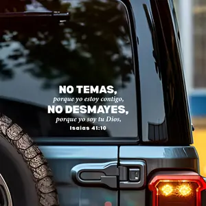 No Temas Isaías 41:10 Sticker - Premium Car Transfer Decal - Con Dios Car Sticker
