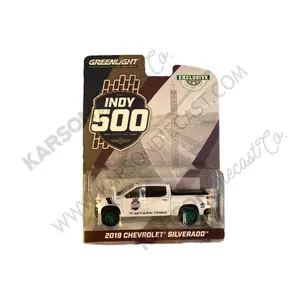 Chevrolet Silverado 1500 Trail Boss Pickup Truck White "103rd Running of the Indianapolis 500 Official Truck"  1:64 Diecast Model - Greenlight 30163-CHASE