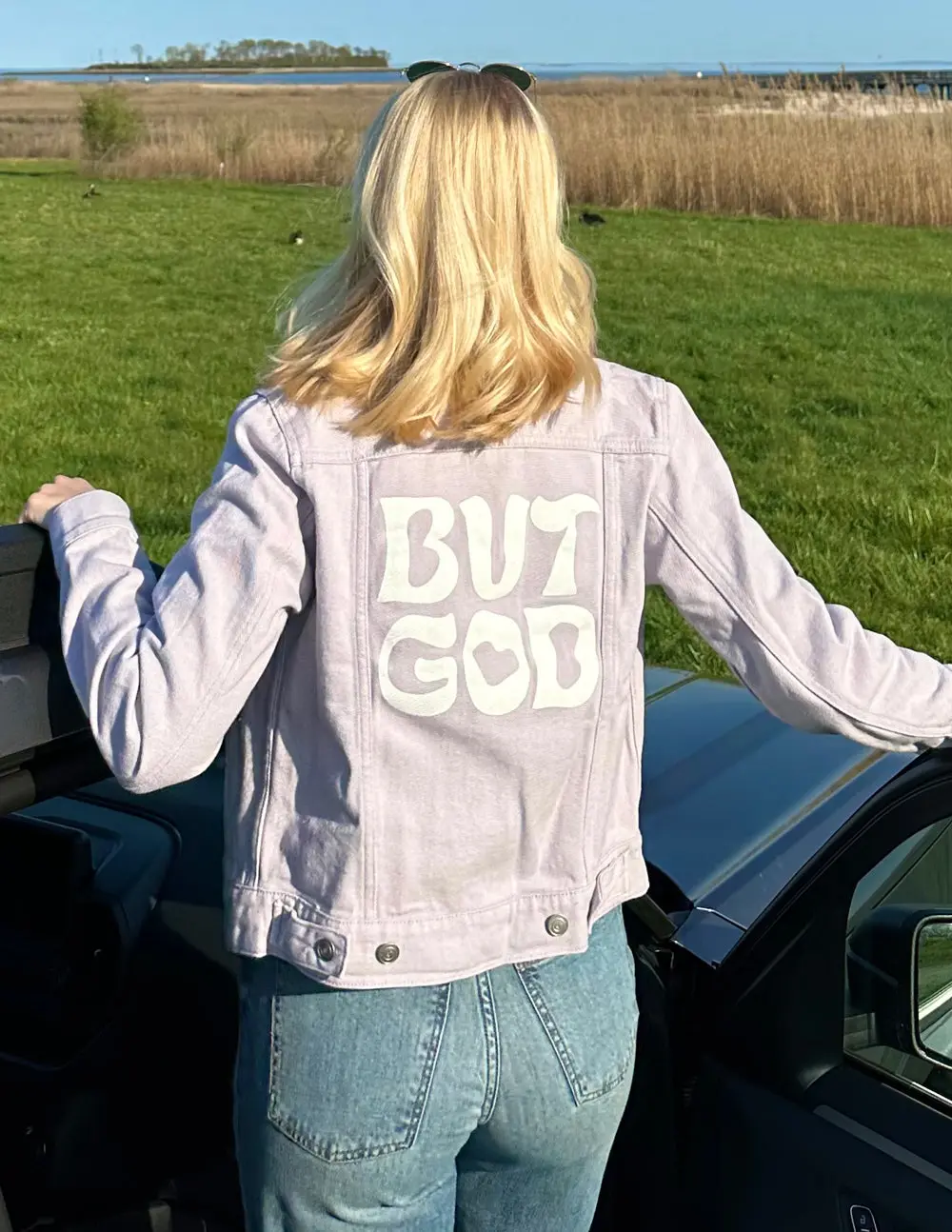 But God Cropped Denim Jacket But God Cropped Denim Jacket