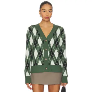 ALL THE WAYS Evelyn Argyle Cardigan in Green Multi