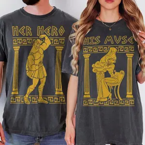 Retro Hercules and Megara Her Hero His Muse Shirt, Couple T-shirt, Couple Shirt, Trip Shirts, Wedding