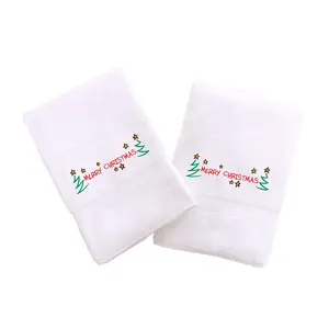 Linum Home Textiles Embroidered Hand Towels Mer ry Christmas