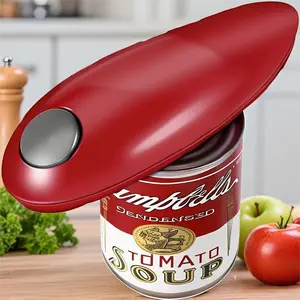 Auto Electric Can Opener for Arthritis - No Sharp Edges! One-Touch Hands-Free Design, Must-Have for Seniors & Kitchen