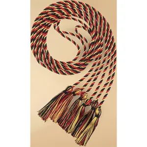 2026 graduation cords 3 pack red blue and yellow long 68 inch braided honor tassel cords for college grad party celebration accessories