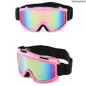 UV400 Goggles, Lightweight ABS Frame Goggles with Anti-Scratch, Dust-Resistant Features for Ski, Off-Road Riding, All Ages
