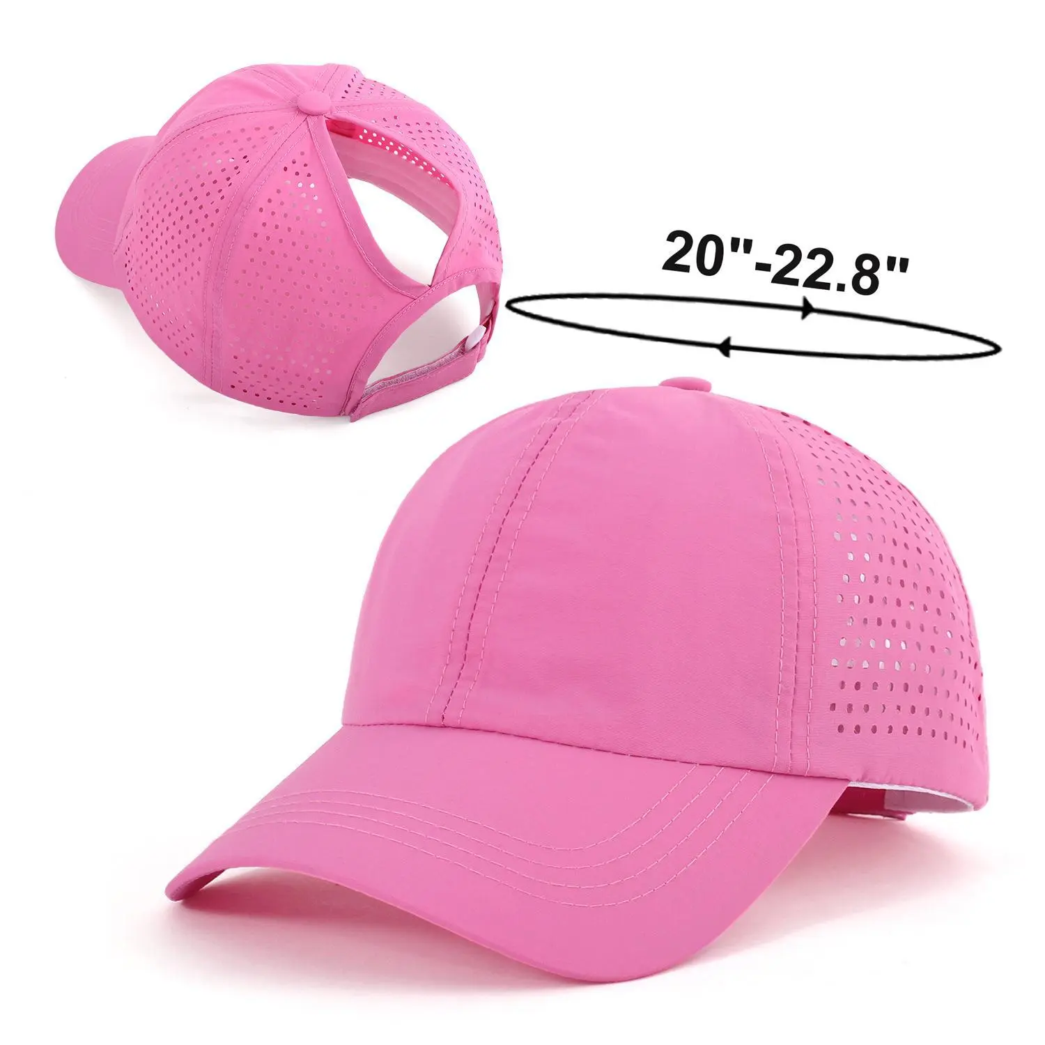 UPF 50+ Cooling Ponytail Baseball Cap Women Quick-Dry Breathable Lightweight Racket Padel Ponytail Cap | Black UPF 50+ main image 3