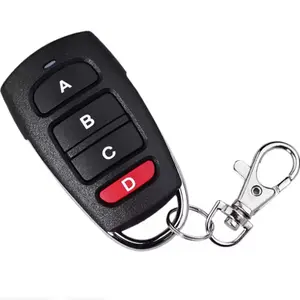 Wireless RF 433mhz Remote Copy Code Garage Door Opener Switch, Key Remote Starter, Lithium Button Cell Battery Included, Abs Enclosure