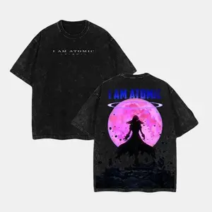"I AM ATOMIC" Cid Kagenou - The Eminence in Shadow Anime Double Printed Vintage Unisex Oversize Heavyweight Cotton T-shirt, Gift For Anime Fan, Anime Lover