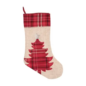 C&F Home Plaid Christmas Tree Stocking