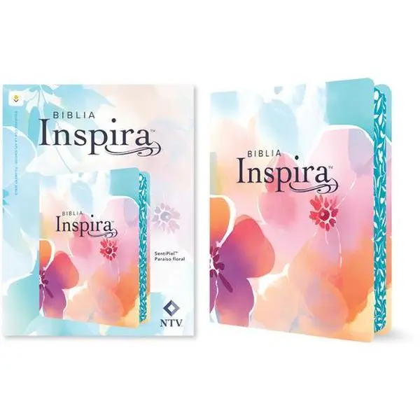 Inspira NTV Bible with Filament, Sentipiel Paradise Floral Design, Leather-Fine Binding - Tyndale, Includes Bible Verses