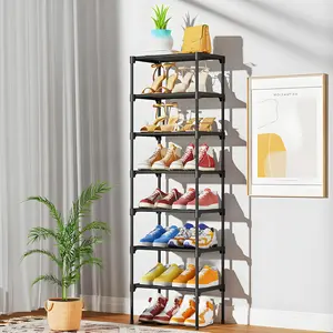 XL Hold 16 Pairs Shoe Rack - Stackable Organizer for Closet, Non-Woven Fabric, Space-Saving Rack for Front Door Entrance, Floor, Cabinet, Shoe Rack Shoe Organizer Compact Vertical Shoe Storage Stackable Shoe Rack Free Standing Shoe Rack Boot Storage Rack1
