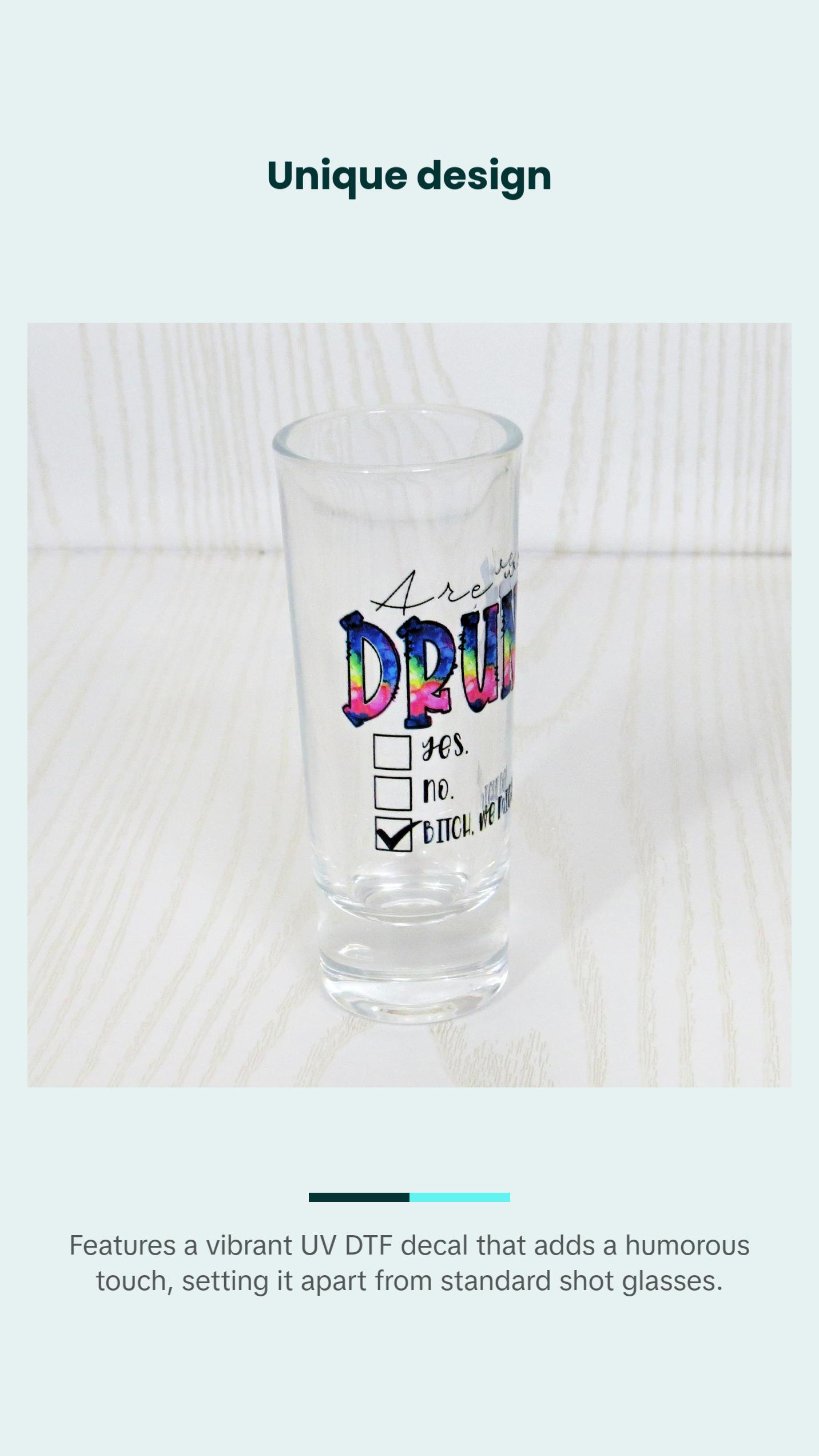 "Are We Drunk We Might Be" 2 oz Shot Glass - Funny Inappropriate Drinking Gift for Adults - Kitchen Drinkware Accessory