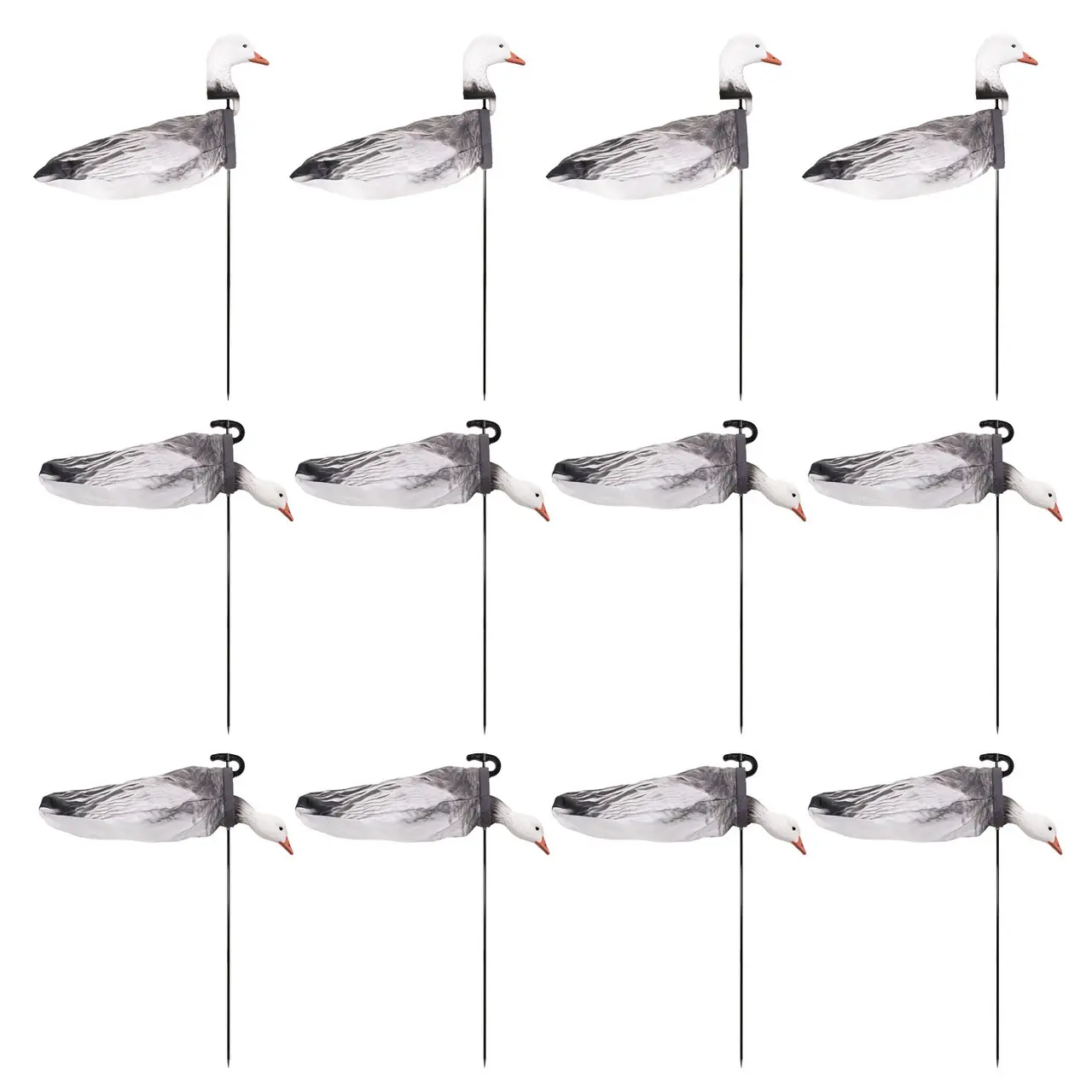 Final Approach Live Blue Goose Sock Decoys with 3D Heads, 12 Pack
