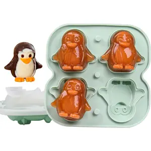 Mold, Fun Shapes  Tray, Make 4 Cute  Ice Balls for Drinks  Iced Coffee,  Ice Mold  Mold with Funnel-type Lid, Green
