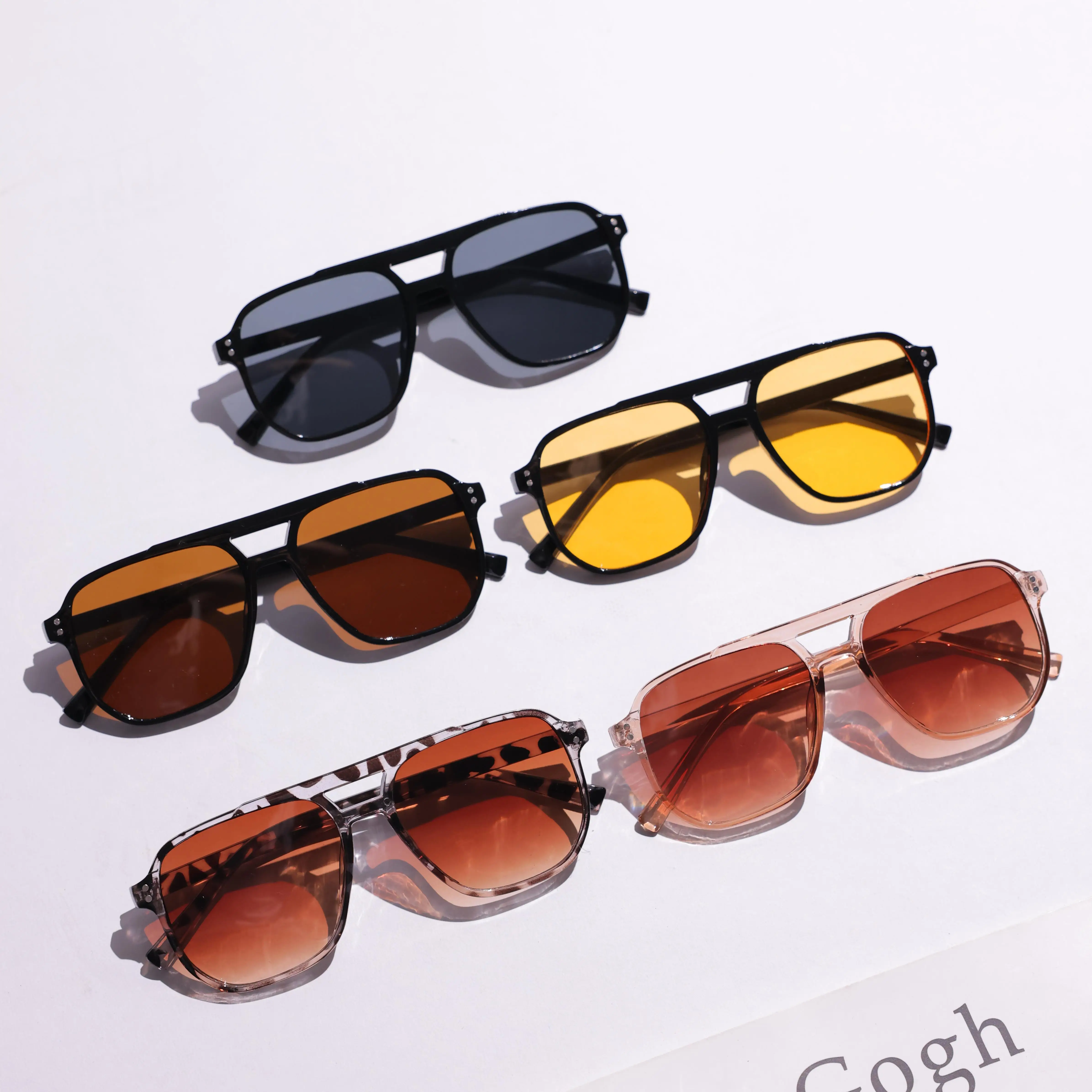 5 Pairs Unisex Vintage Trendy Aviator Frames Sunglasses, Retro Outdoor Sports Sunglasses, Modern Fashionable Sunglasses for Men & Women for Everyday U