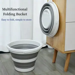 5L Foldable Water Bucket, Leak-Proof Portable Storage Bucket, Handle Multi-Functional Extendable Bucket, Ideal for Camping, Car Washing, Home Use