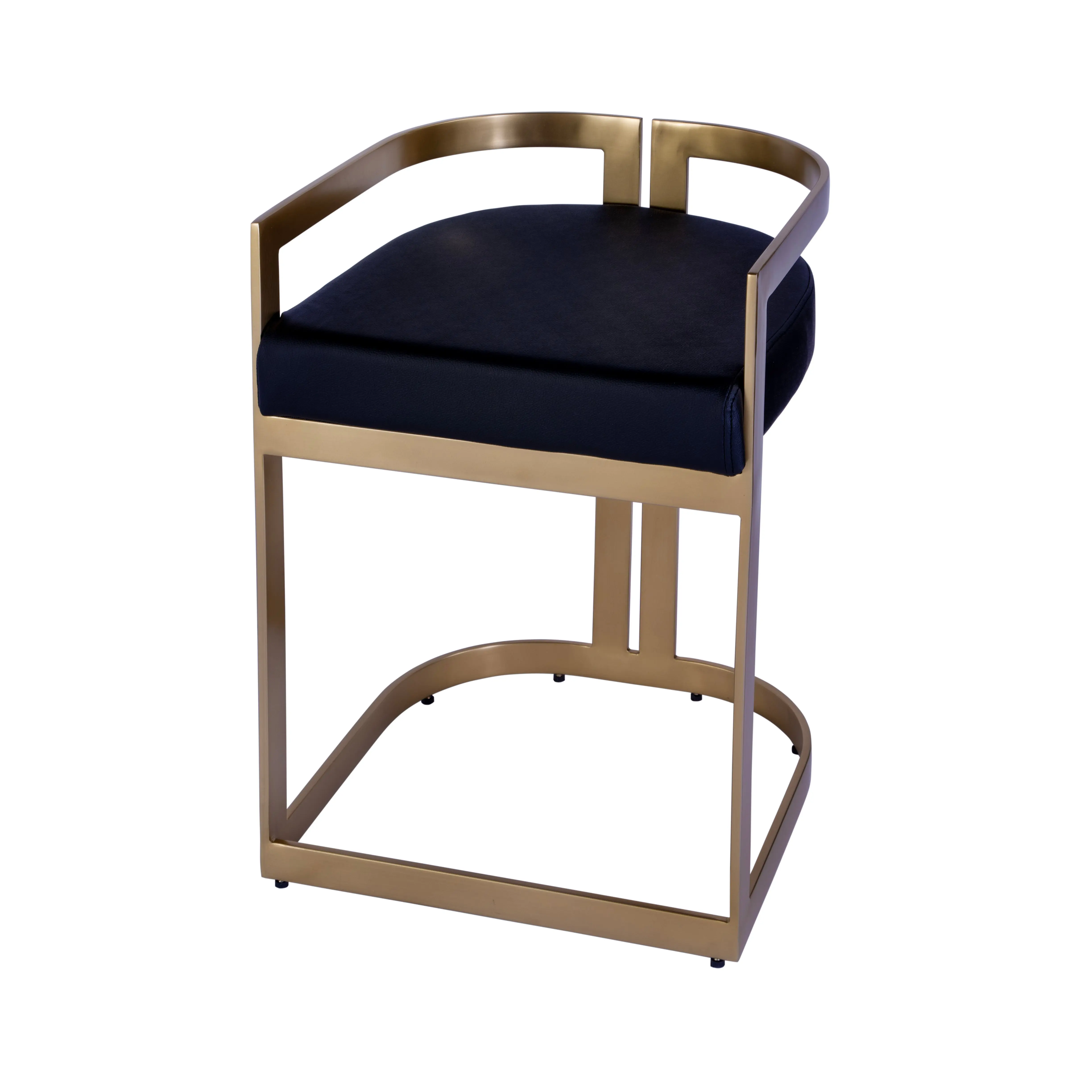 Butler Specialty Company Clarence 23 in. Seat Height Faux Leather Dining Stool, Black
