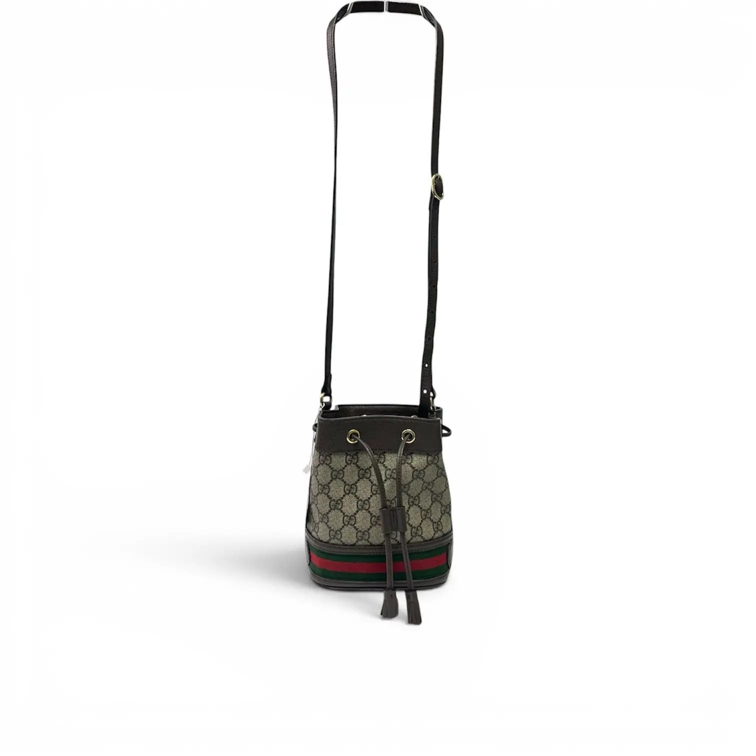 Pre-owned Gucci Monogram Bucket Bag D0113