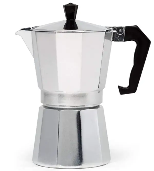 Primula Epoca PES-3306 6-Cup Octagonal Aluminium Stovetop Coffee Maker, Classic Kitchen Appliance, Espresso Lovers' Stovetop Brews Tool, Coffee Bar Accessories