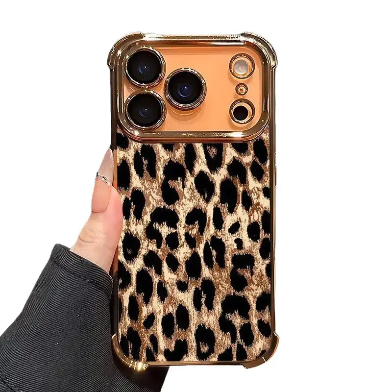 High-End Fashion Leopard-Print Transparent Phone Case for iPhone 17/17 Pro/17 Air/17 Pro Max, 16/16 Pro/16 Pro Max/16 Plus, 15/15 Plus/15 Pro/15 Pro Max, 14/14 Plus/14 Pro/14 Pro Max, 13/13 Pro/13 Pro Max, 12/12 Pro/12 Pro Max, 11/11 Pro/11 Pro Max/XS Max