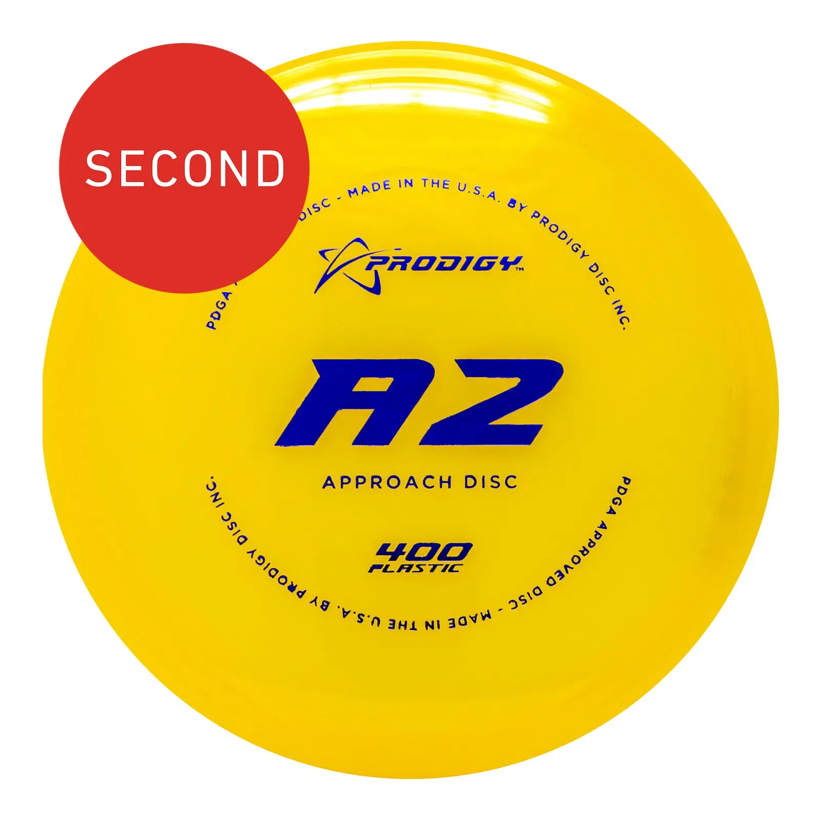Disc Golf A2 400 Plastic Approach Disc - Overstable Utility Putter for Power Throwers | Factory Second Misprint, Midrange, Beadless, Consistent, High Wind Approach Shots, Reliable