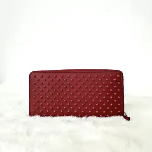 Pre-owned GUCCI Red Studded Long WalletN21416181