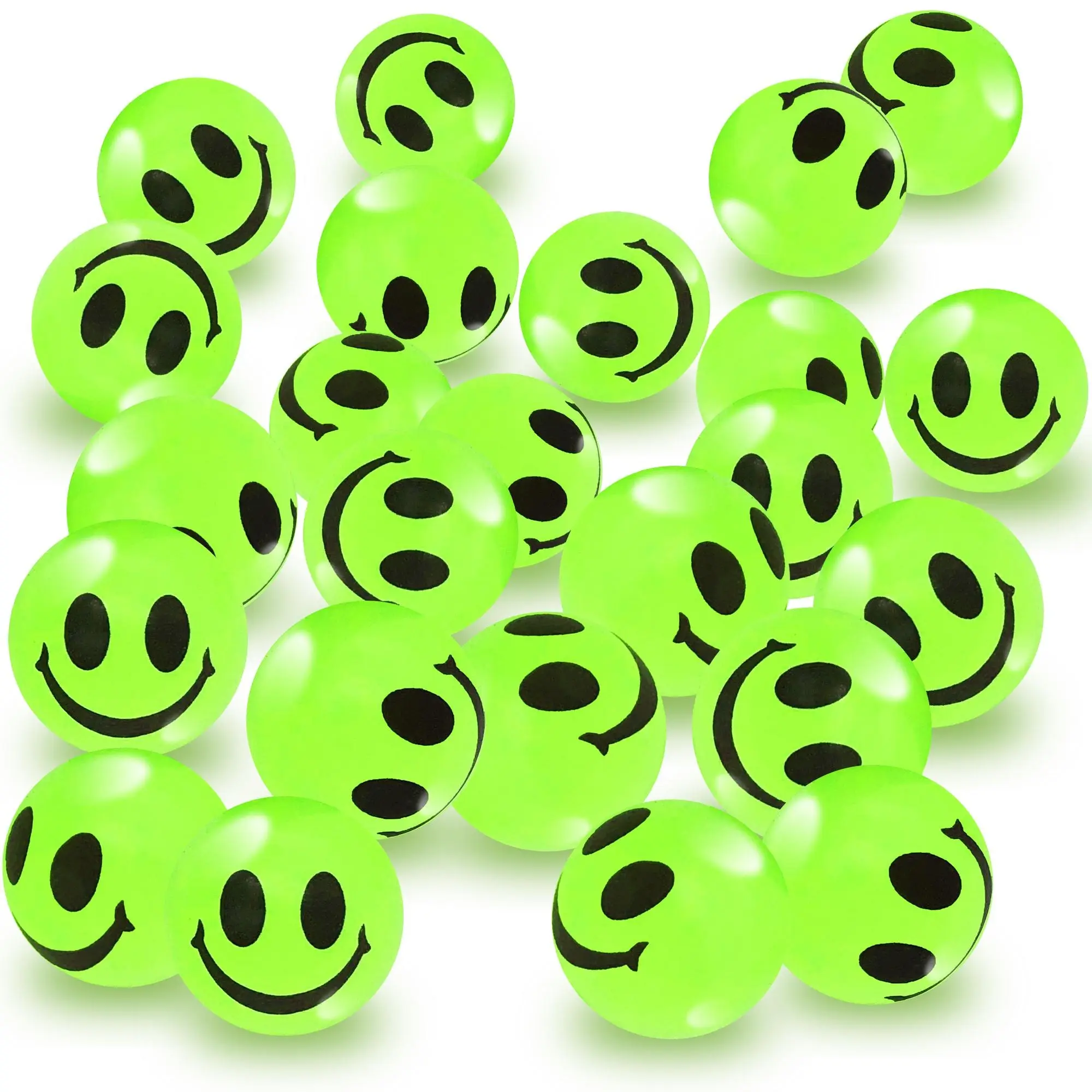 ArtCreativity Glowing Smile Face Rubber Bouncy Balls, 36-Pack - High Bounce, Phthalate-Free, BPA-Free, Safe Non-Toxic Unisex Classic Novelty Stress Relief Toys for Birthday Party Favors