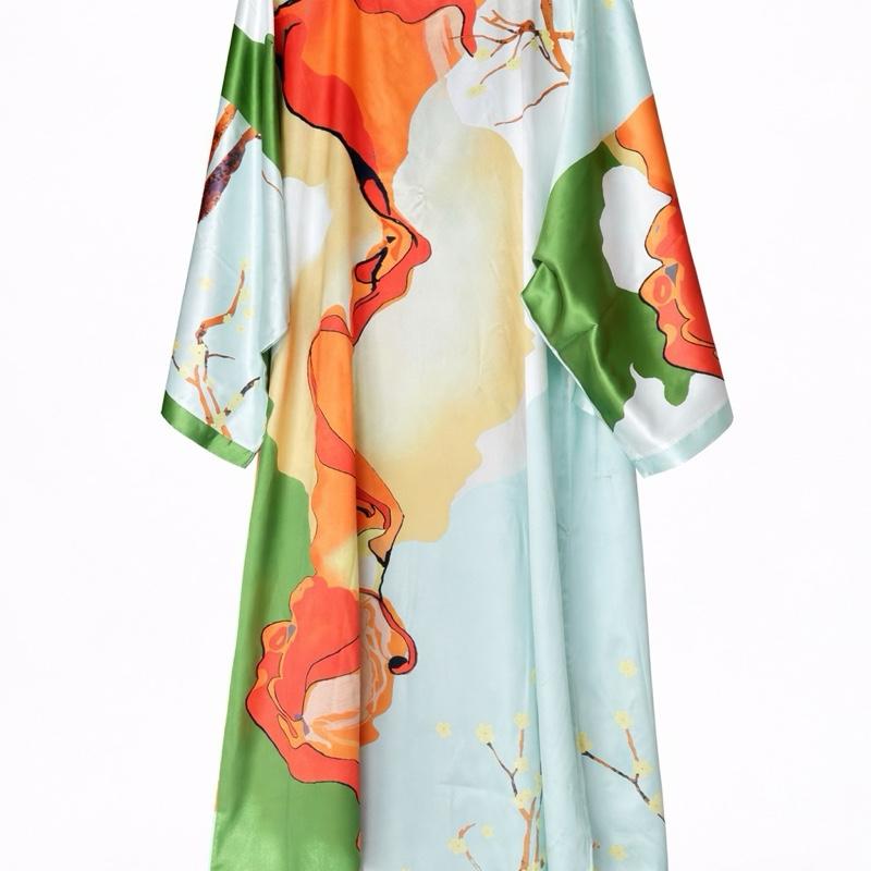 Ritual Wear Luxe Satin Kimono Womenswear Soft Gowns