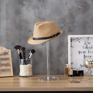 16-Inch Clear Acrylic Hat & Wig Tabletop Display Stand