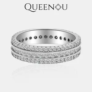 【898】Chilled Moonlight Synthetic Moissanite Ring