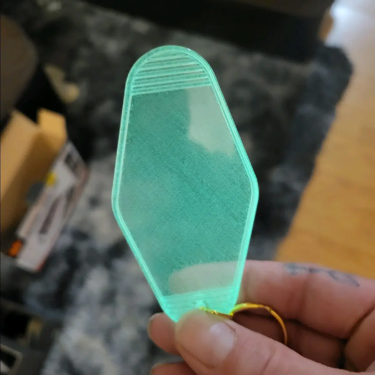 Personalized Hotel Keychains - Custom Decals with Glow-in-the-Dark Option
