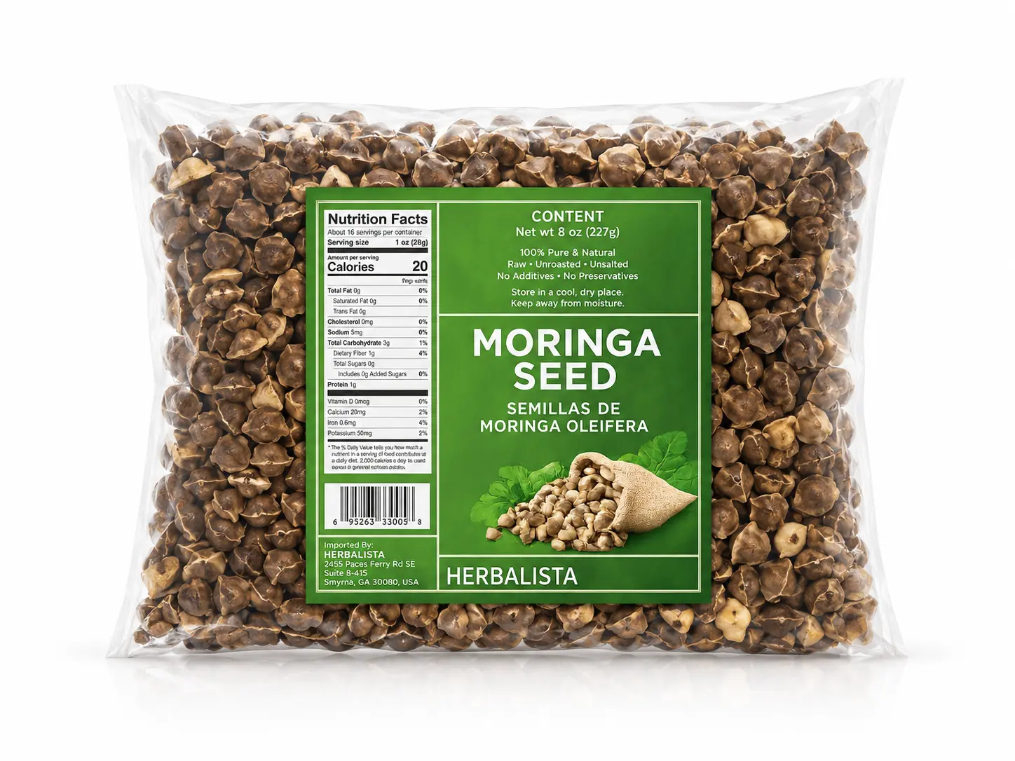 Premium Organic Moringa Seeds – 100% Natural Raw Drumstick Tree Seeds for, Herbal Use, and tea – Non-GMO, Nutrient-Rich Superfood Seeds