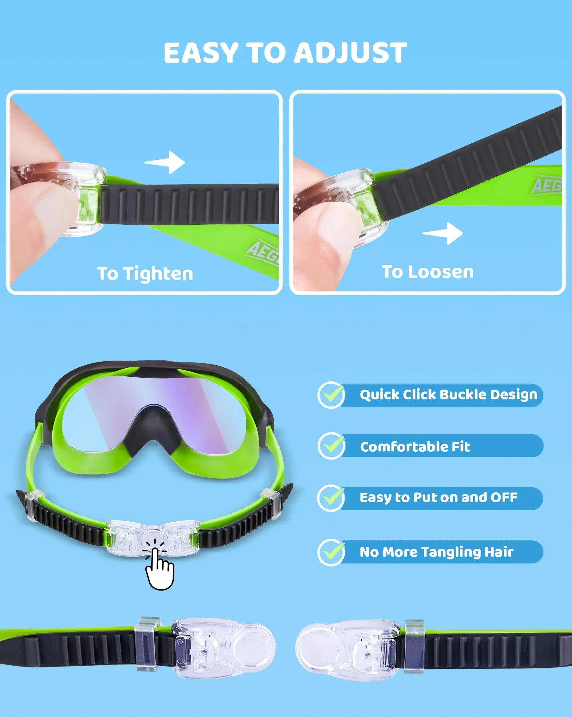 Aegend 2 Pack Swim goggles for Kids, Big Frame Anti-Fog Anti-UV Wide Vision Clear vision Waterproof, No leak large frame Swimming goggles for Boys Girls Aegend 2 Pack Swim goggles for Kids, Big Frame Anti-Fog Anti-UV Wide Vision Clear vision Waterproof, No leak large frame Swimming goggles for Boys Girls