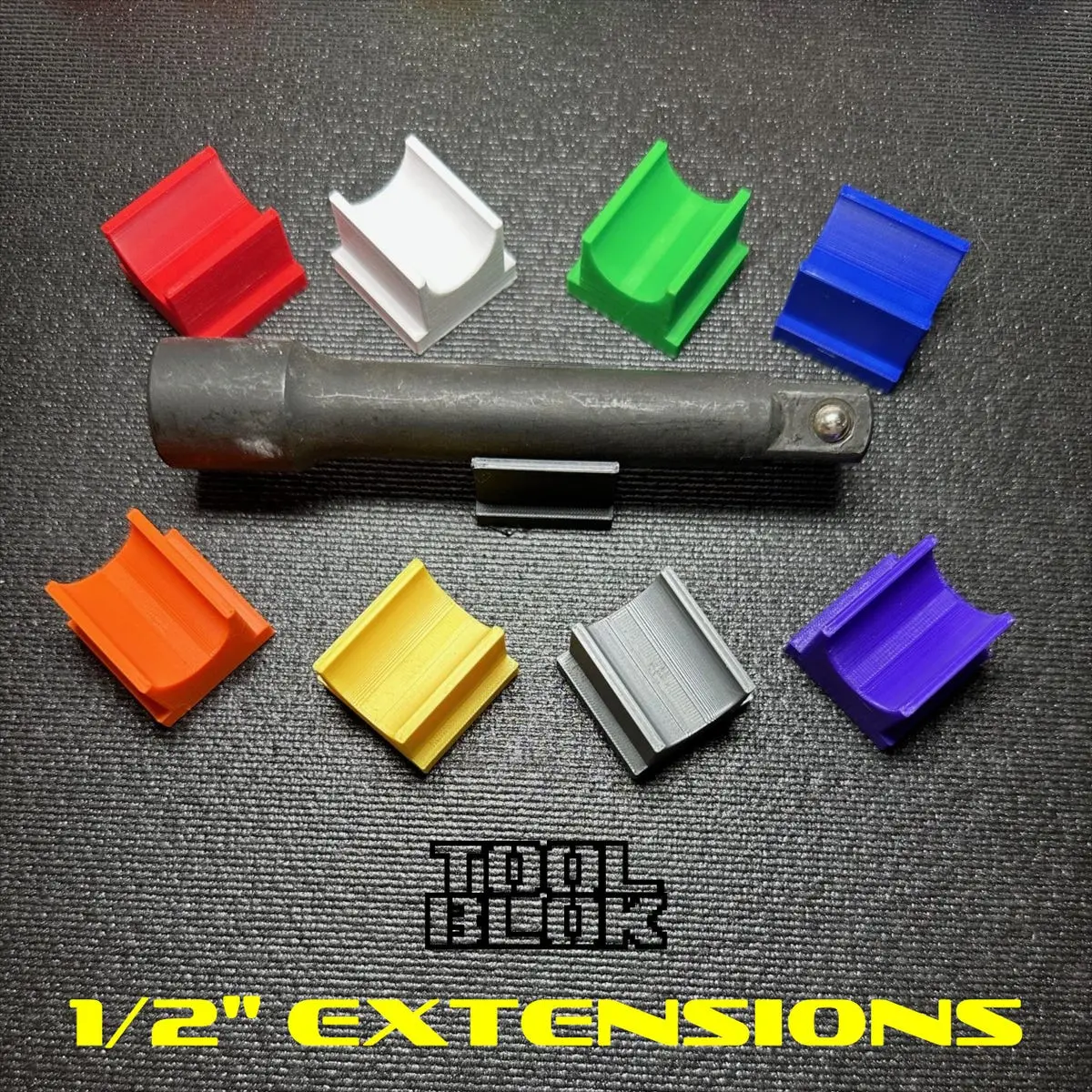 1/2 Drive Extension Blok (10 Pack) By Toolblok Modular Magnetic Tool Organizer