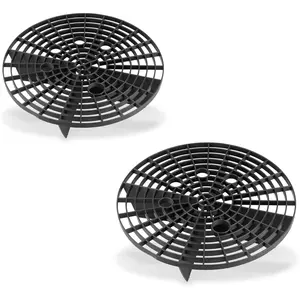 2 Pack Car Wash Bucket, Automotive Wash Tool and Detail Kits, Scratch Prevention Bucket Tool, Car Interior Exterior Accessories, Fits 10.2 Inch - Black