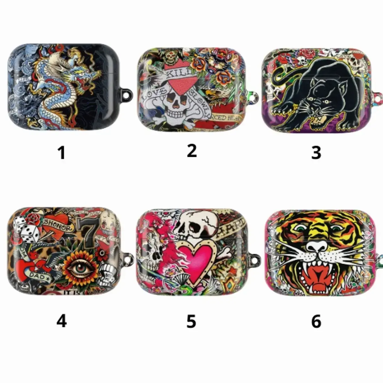 Japanese Dragon Tattoo AirPods Case, Traditional Dragon Earbuds Cover, Protective AirPods Case, Tattoo Art Gift