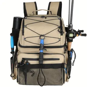 Fishing Backpack with Cooler, Fishing Bag with Rod Holders 11.89gal Fishing Tackle Bag Store Fishing Gear, Fishing Gifts for Men, Fishing Accessories, Fishing Tackle, Fishing Backpack with 4 Tackle Boxes.