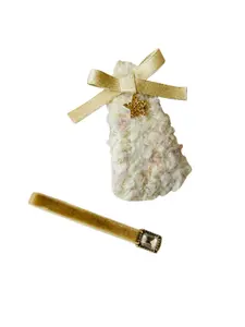 Ruima Handmade Fabric Hair Clips Set of 2, Cute Bowknot Side Clips for Daily Work, Party and Wedding Hair Accessories